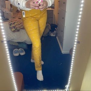 Yellow Floral Old Navy Pixie Pants NWT